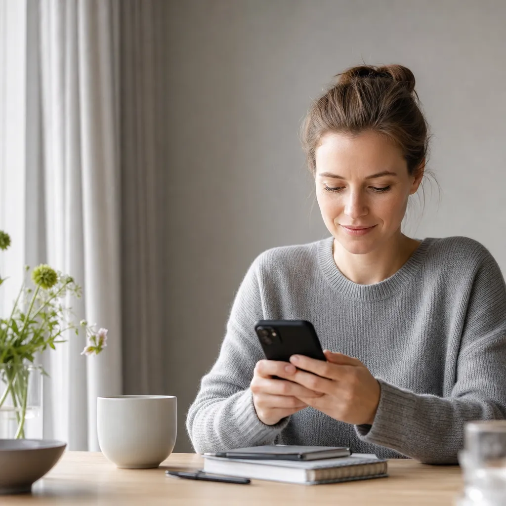 Person tecknar enkelt ett mobilabonnemang i mobilen utan startavgift